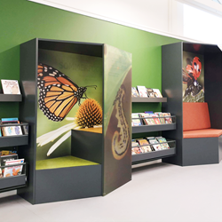 Biofiele bibliotheekinrichting 