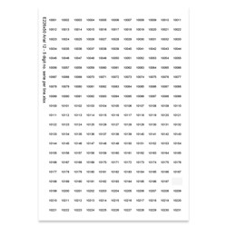 E226450 - Getallenreeks, max 5 tekens (lettertype: Arial 12)