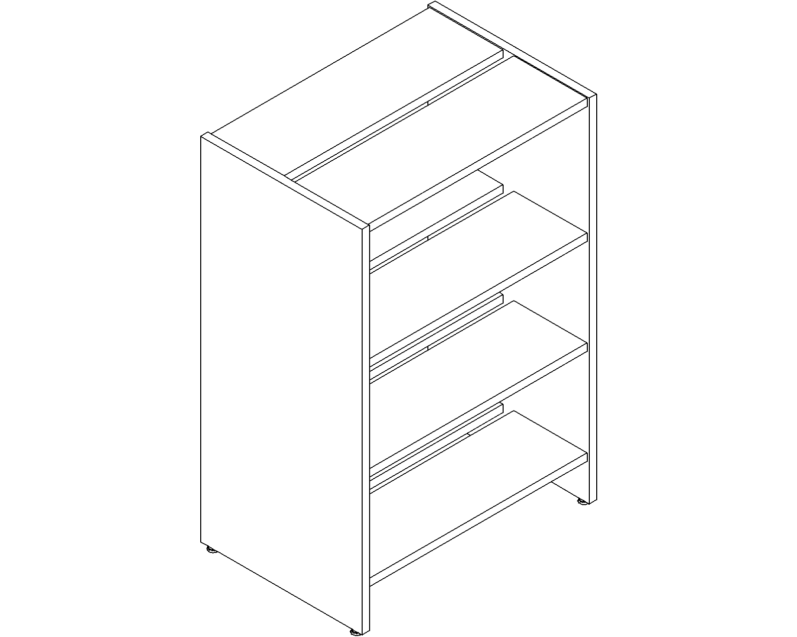 Lingo starter - double-sided - H1220 - D250 - W750 - 3D.dwg