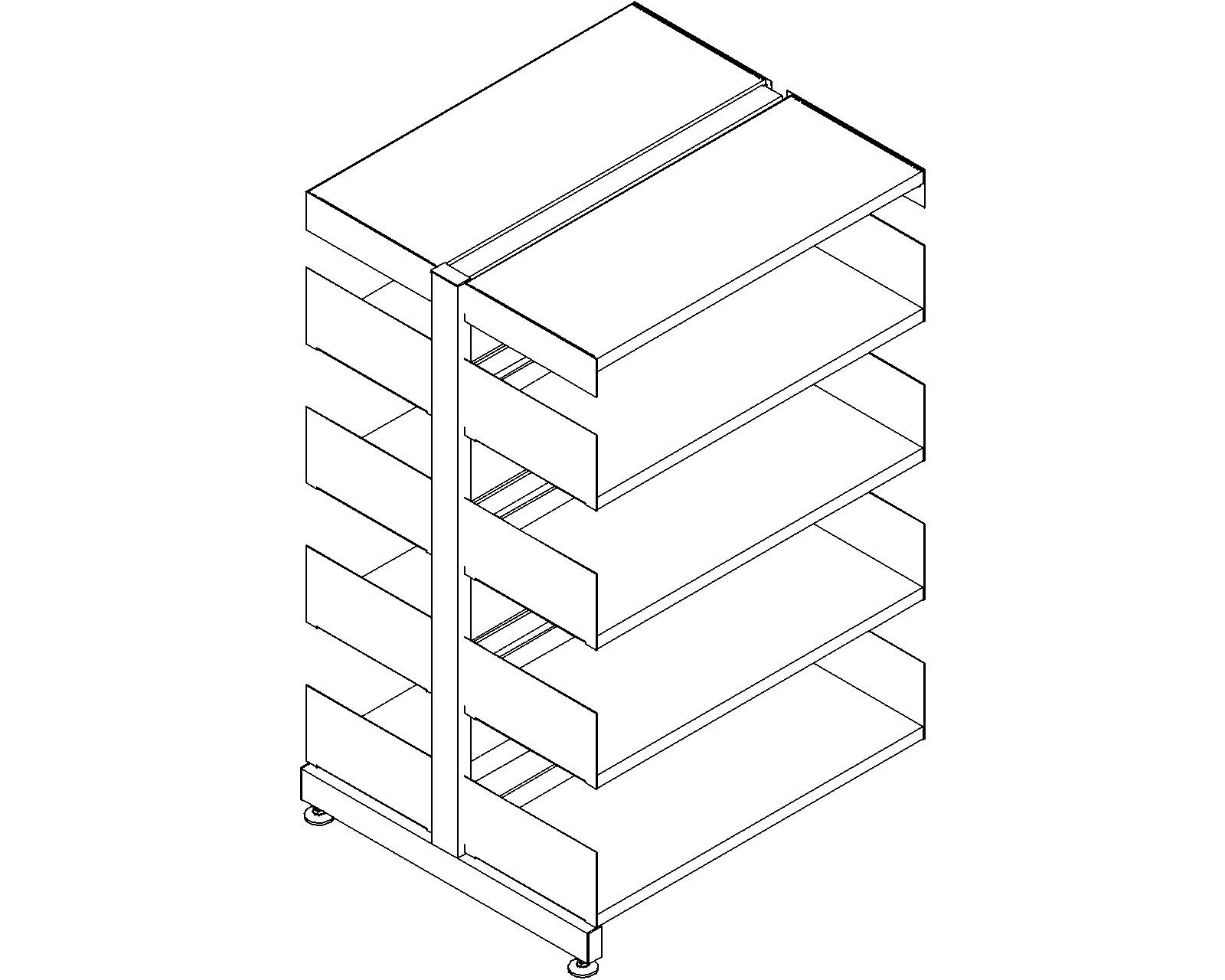 6030 add-on - double-sided - H1220 - D300 - W750 - 3D.dwg