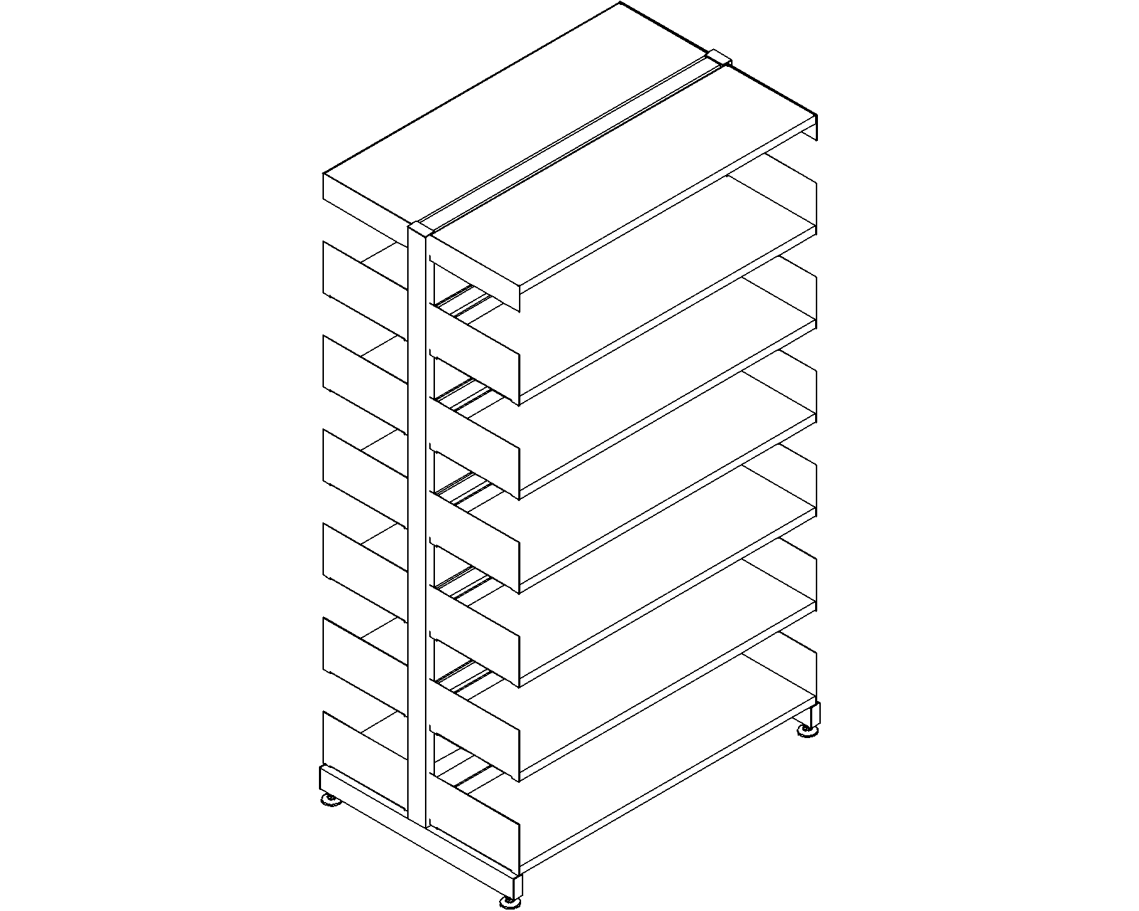 6030 starter - double-sided - H1820 - D300 - W1000 - 3D.dwg