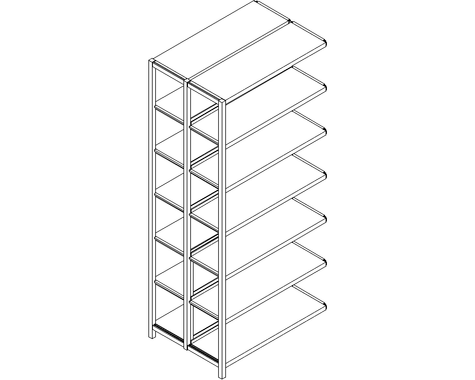 Uniflex add-on – double-sided – H2050 – D300 – W900 – 3D.dwg