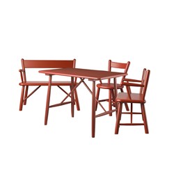 E1565 - Set met tafel, 2 stoelen en bank